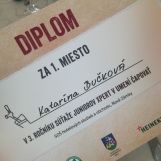 1. miesto v celoslovenskej súťaži  „Xpert v umení čapovať – 2019 – MS juniorov“