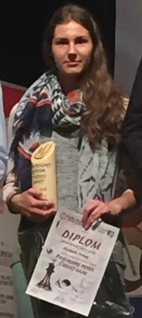 Michaela Pevná ako baristka na 1. mieste
