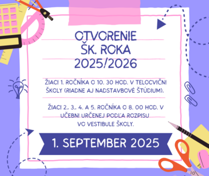 Organizácia 1. školského dňa