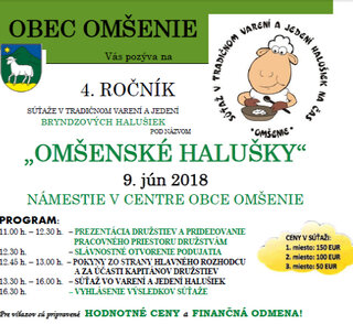 omsenske halusky plagat