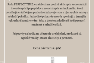 Ošetrenia v kozmetickom salóne - Ošetrenie PERFECT TIME 40+