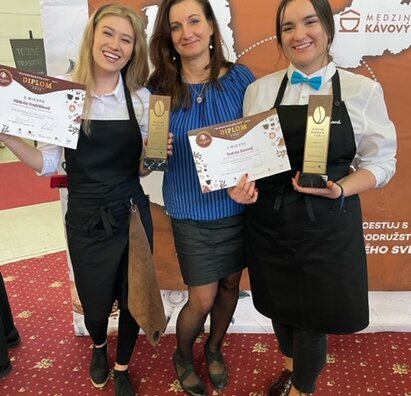 Úspech baristiek - odbor hotelová akadémia - na celoslovenskej súťaži „Slovak Barista Cup junior" 2022, Incheba Bratislava